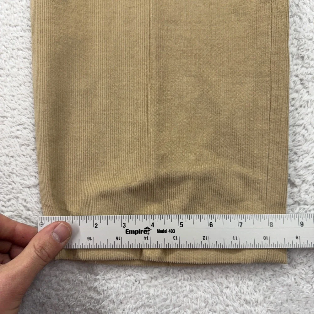Alan Flusser Savana Corduroy Pant Mens 40x30 Khaki Tan Pleated Cuffed Cotton NEW